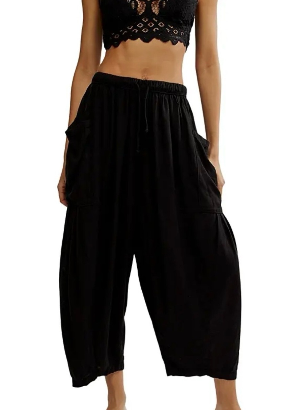 Free People Black Quinn Pants
